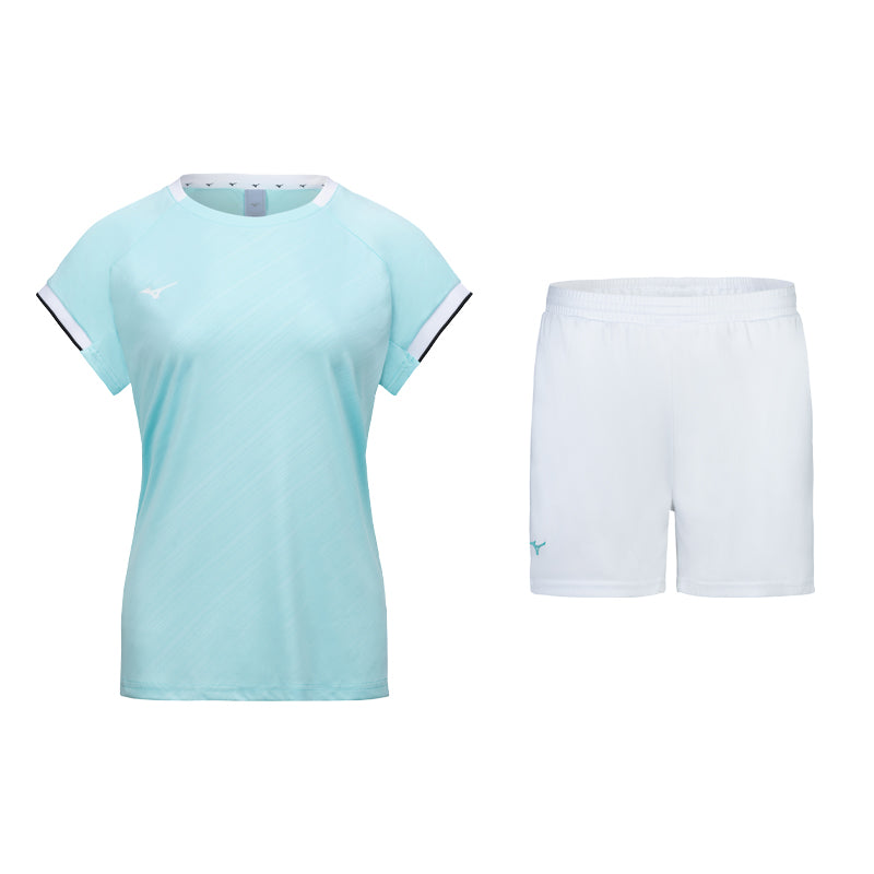 (WMNS) Mizuno Badminton Sport Set 'Teal White' 72CG42Z1