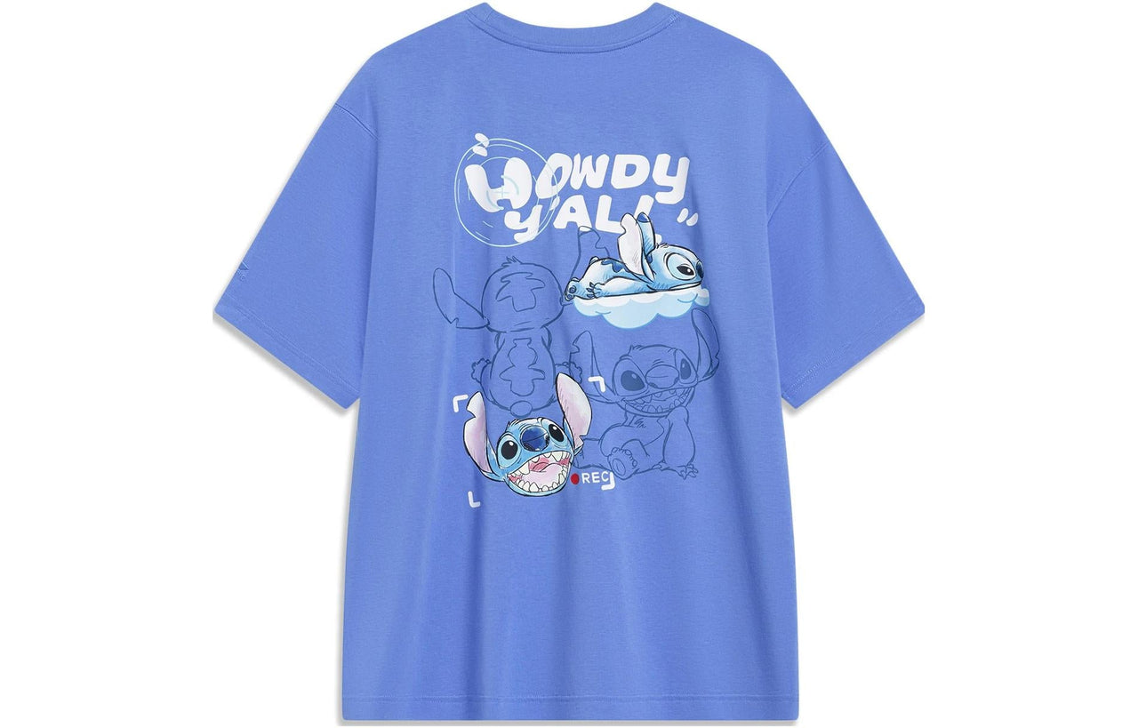 Li-Ning x Disney Stitch Graphic T-shirt 'Blue' AHST493-4