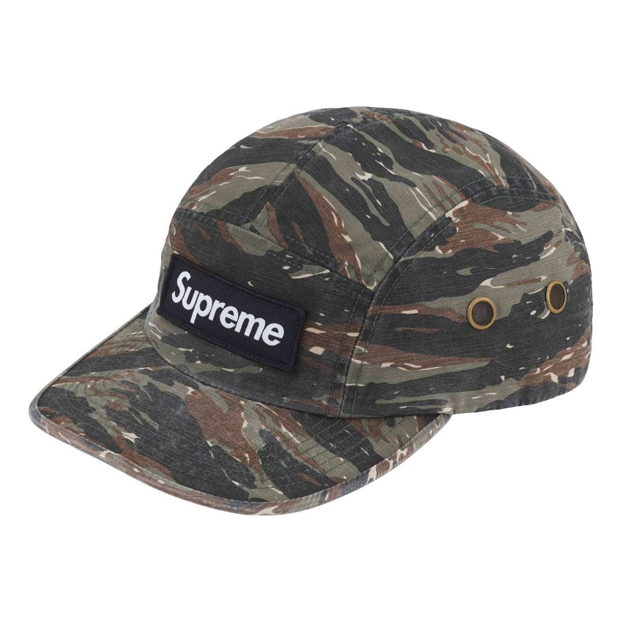 Supreme Military Camp Hat SS24 'Olive Tiger Camo' SUP-SS24-2501