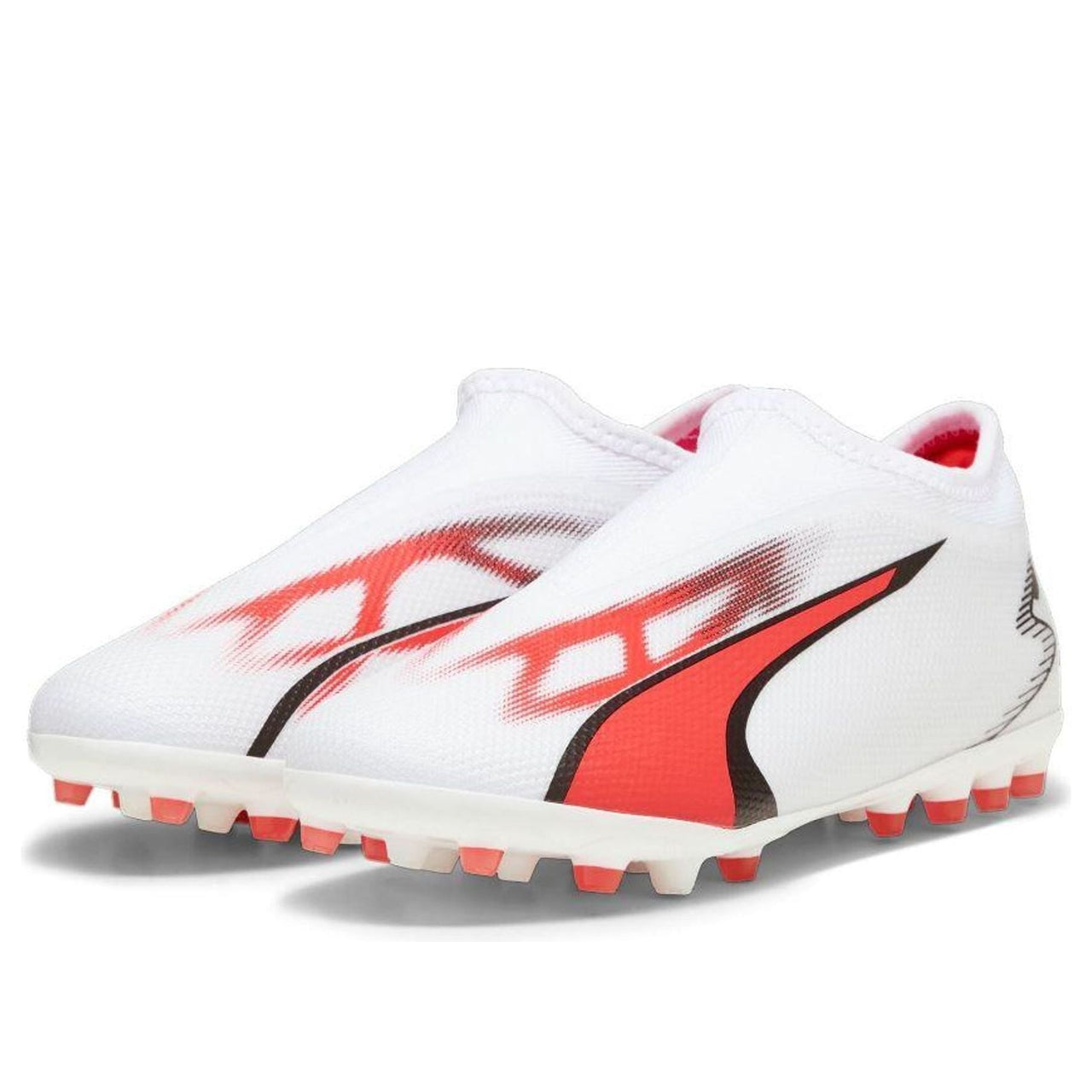 (GS) PUMA Ultra Match LL MG Jr 'White Orange' 107515-01