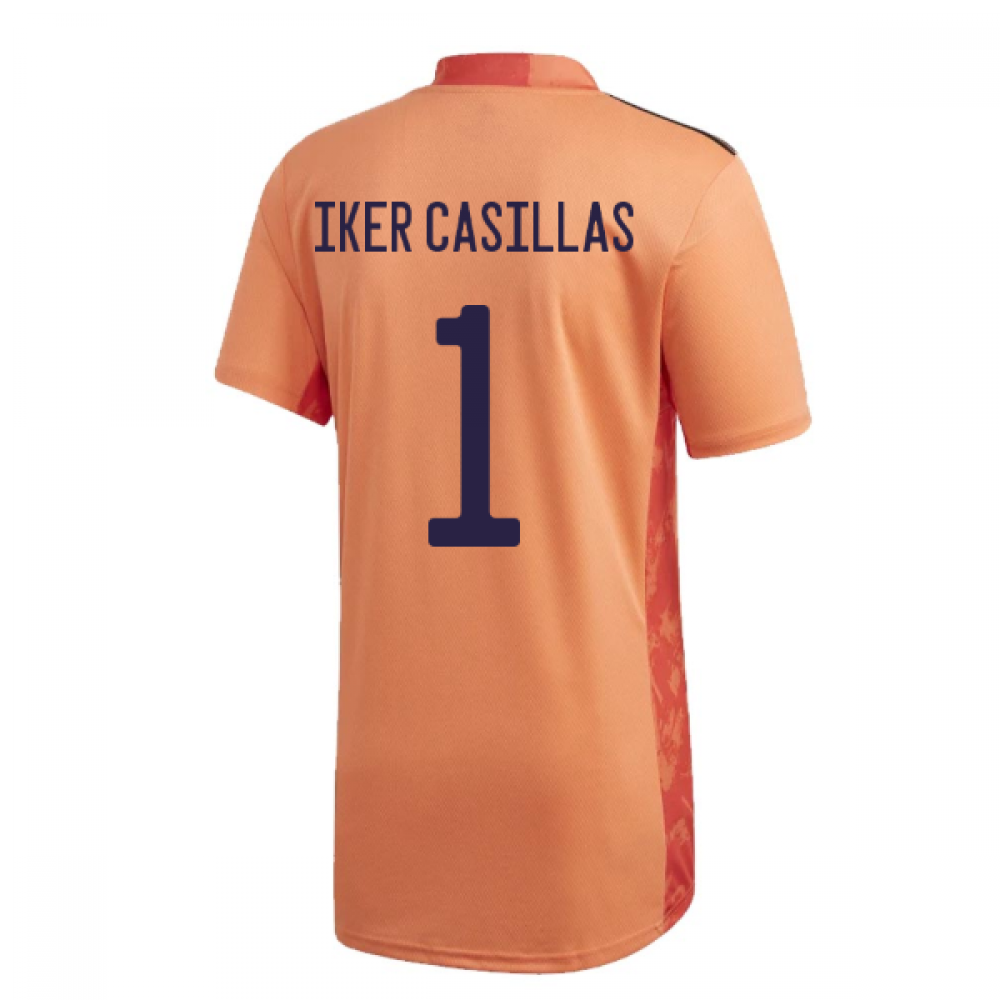 adidas 2020-2021 Spain Home Goalkeeper Jersey 'Orange Black' FI6247