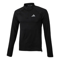 adidas Gym+ Training 1/4-Zip Long Sleeve T-Shirt 'Black' IP4468