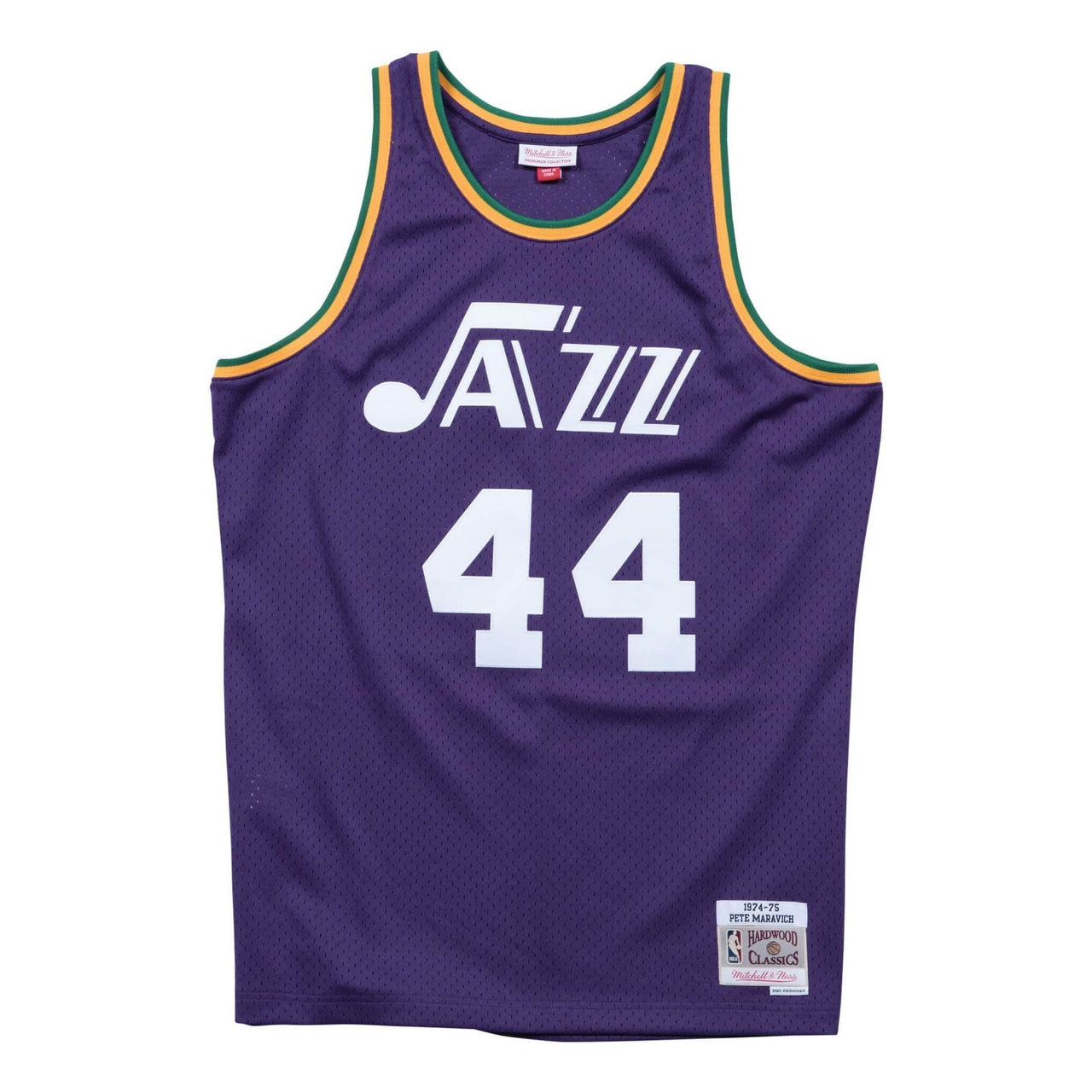 Mitchell & Ness NBA Swingman Jersey New Orleans Jazz Road 1974-75 Pete Maravich 'Purple' SMJYGS18184-NOJPURP74PMA
