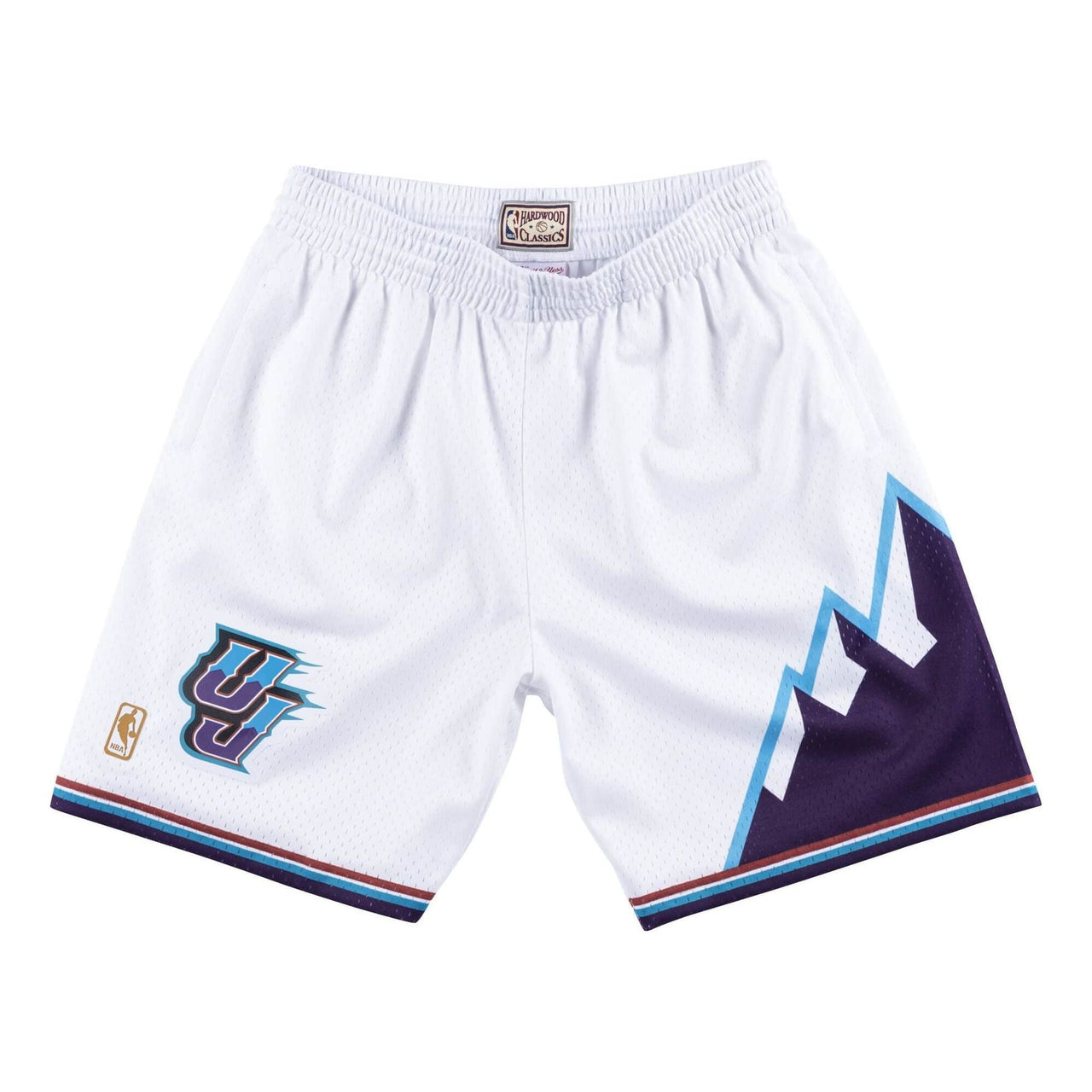Mitchell & Ness NBA Swingman Shorts Utah Jazz 1996-97 'White Purple' SMSHAC19029-UJAWHIT96