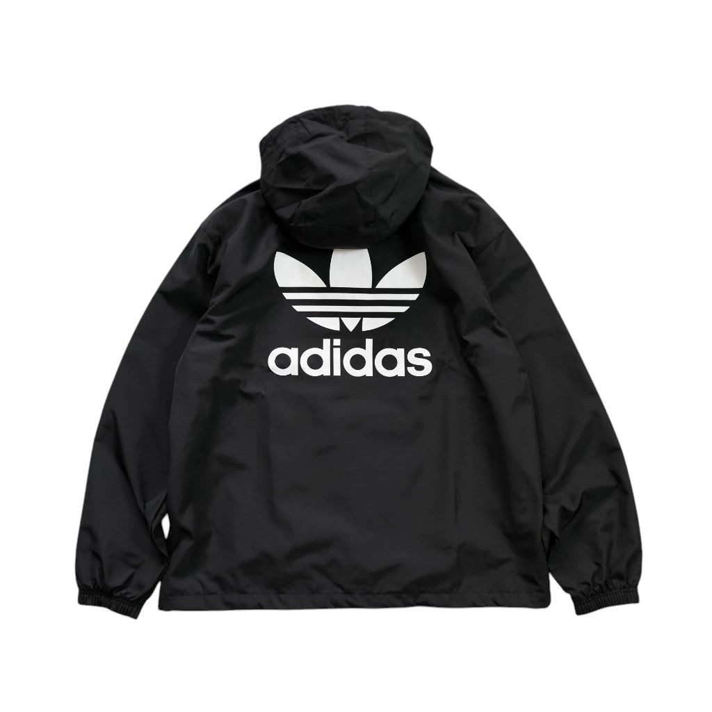 adidas Adicolor Trefoil Windbreaker Jacket 'Black White' IR9852