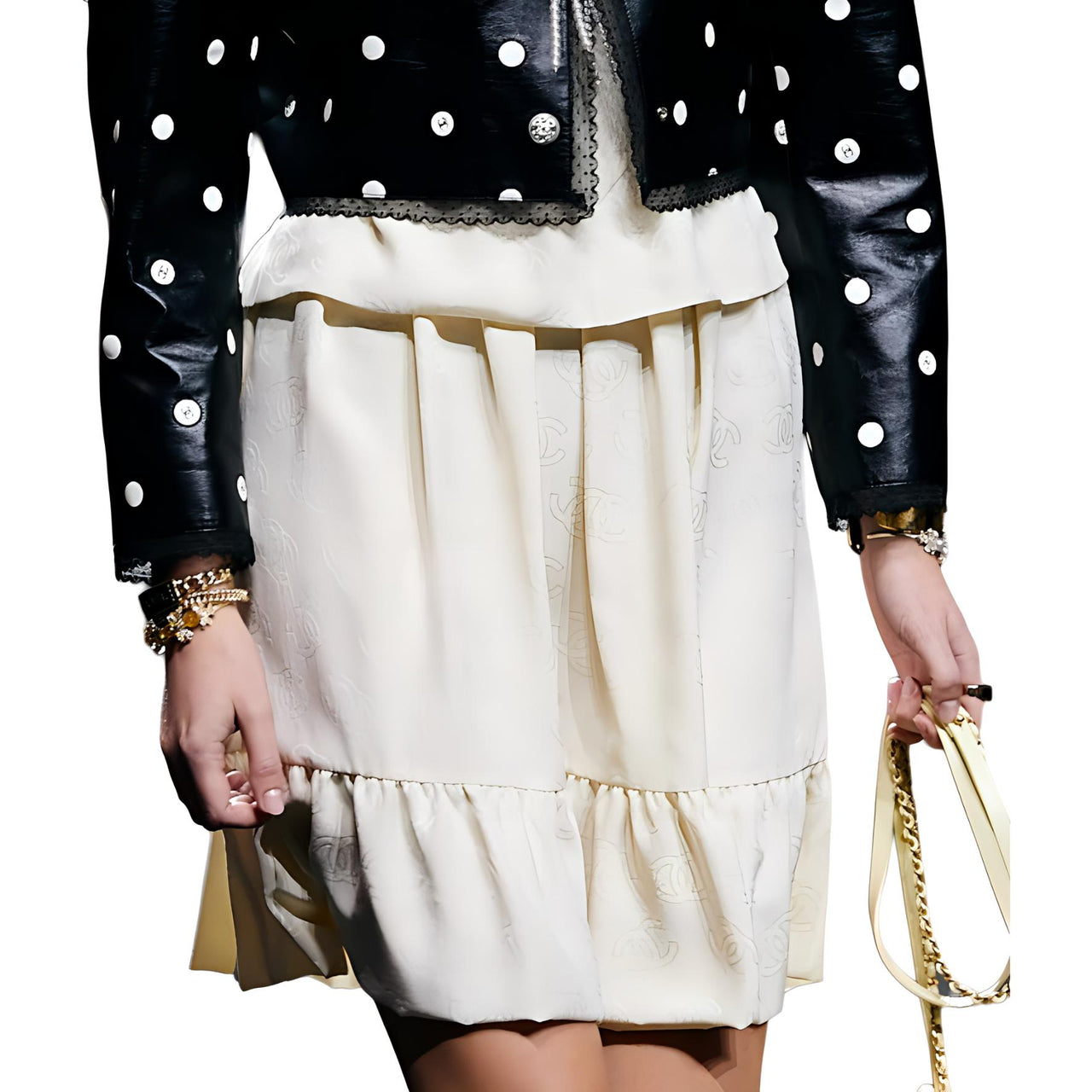 CHANEL SS23 Casual Short Skirts Women's Light Yellow