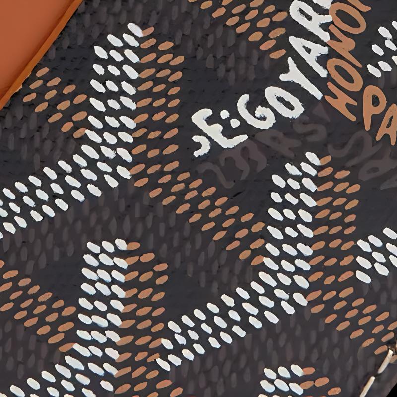 GOYARD Saint Sulpice Coated Canvas Card Holder Unisex Brown & Black