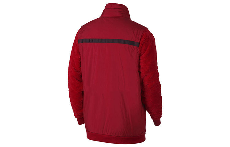 Air Jordan Pullover Fleece Lined Sports Jacket Red AH6256-687