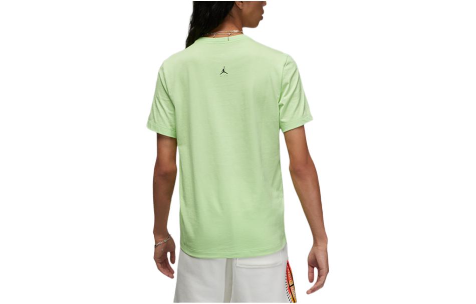 Air Jordan Alphabet Round Neck Short Sleeve T-Shirt Men's Green DQ7367-383