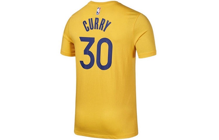 Air Jordan Essential Basketball Sports Round Neck Short Sleeve Golden State Warriors Curry 30 Yellow CV9978-731