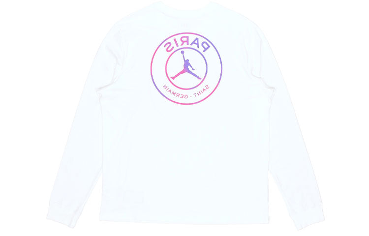 Air Jordan MENS Paris Saint-Germain Casual Sports Crew Neck Long Sleeve White CZ0794-100