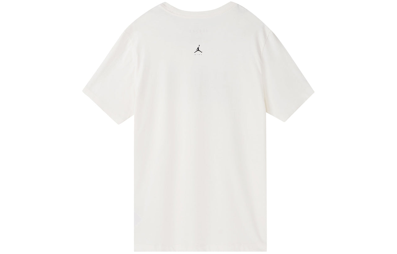 Air Jordan Solid Color Round Neck Pullover Brand Short Sleeve T-Shirt Men's White DQ7367-133