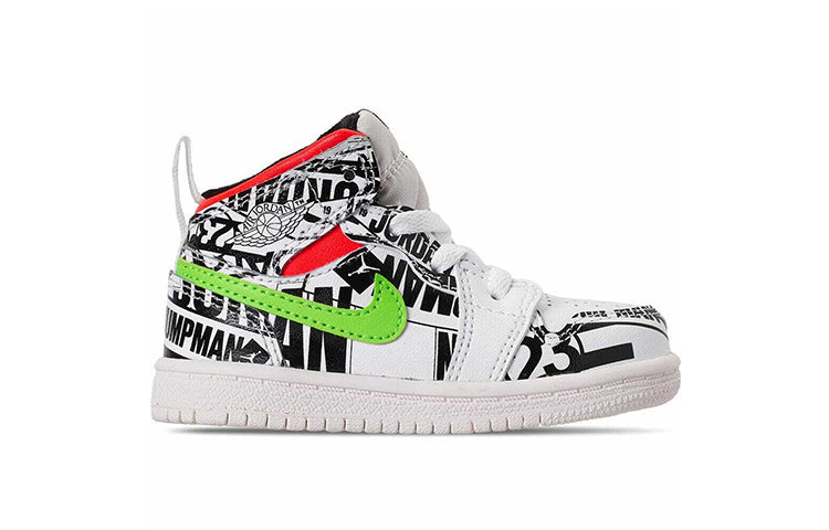 (TD) Air Jordan 1 Mid Graffiti 'All Over Logos' 640735-143