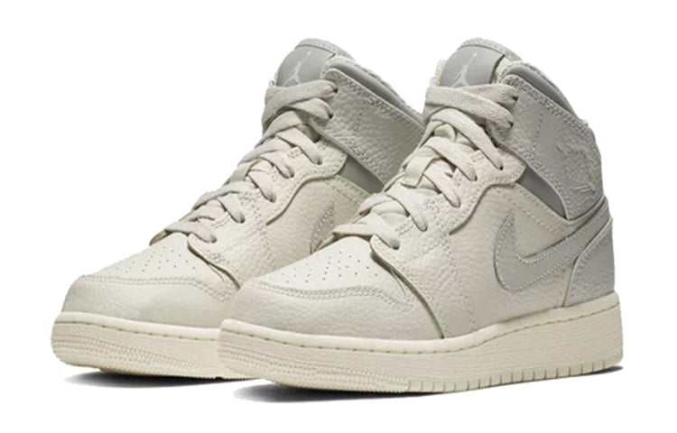 (GS) Air Jordan 1 Mid 'Light Bone' 554725-053