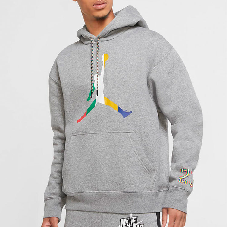 Air Jordan Sport DNA Large logo Printing Fleece Stay Warm Gray CK9573-091