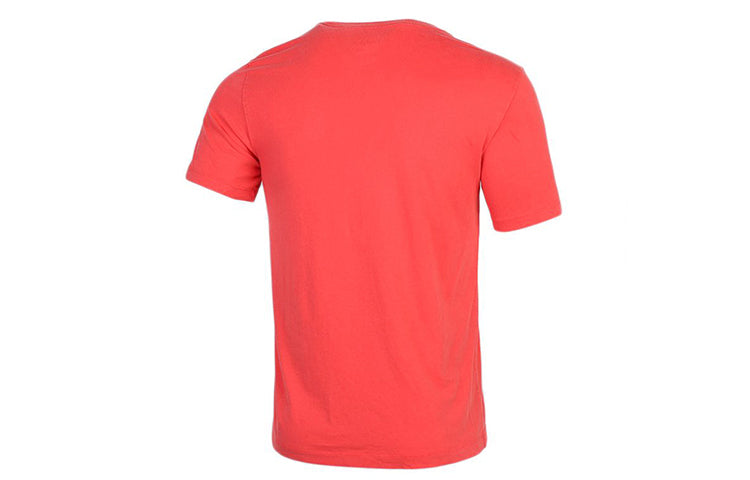 Air Jordan Gradient Multi-Color Alphabet Washed Round Neck Short Sleeve Red CN3108-631