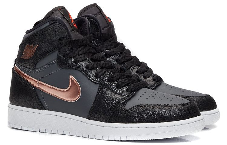 (GS) Air Jordan 1 Retro High 'Black Metallic Red Bronze' 705300-006