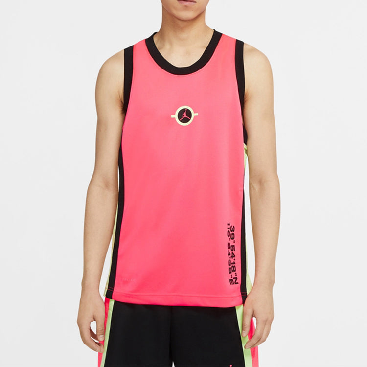 Air Jordan Air Dongdan Basketball Round Collar Vest Male Pink CW7078-654