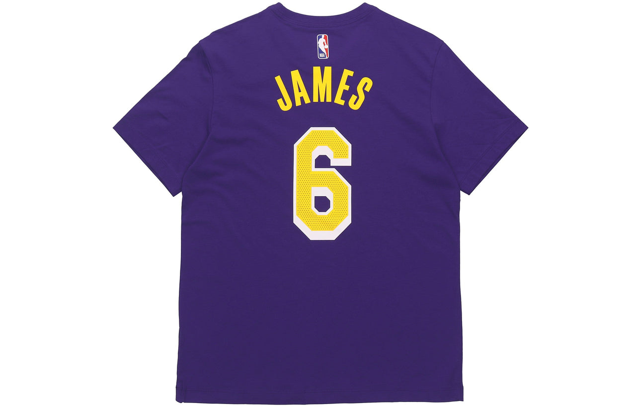 Air Jordan Los Angeles Lakers LeBron James 6 Casual Sports Basketball Short Sleeve Purple CV9987-557