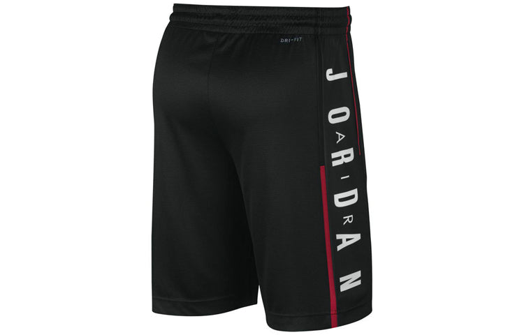 Air Jordan Rise Alphabet Logo Loose Quick Dry Basketball Sports Shorts Black 888377-010