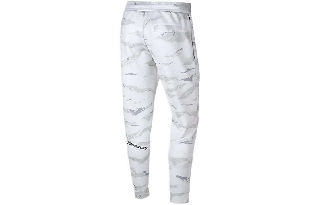 Men's Air Jordan Casual Camouflage Drawstring Sports Pants/Trousers/Joggers White AH6167-121