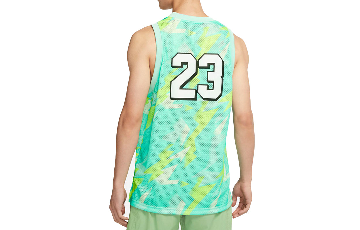 Air Jordan Jumpman Alphabet Numeric Printing Sports Breathable Basketball Vest Green CZ4740-675