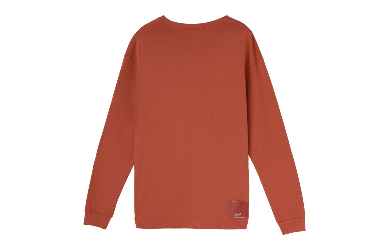 Air Jordan Label Casual Sports Long Sleeves T-Shirt Men's Gray Peach Red CZ1216-255