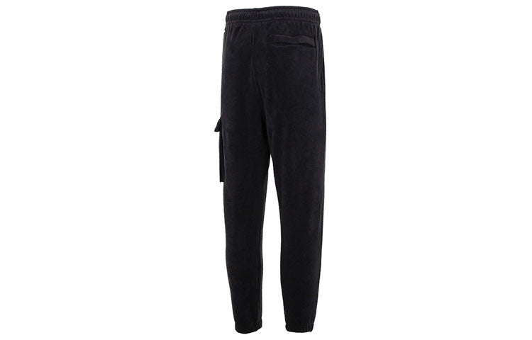 Air Jordan Casual Thicken Fleece Lined Bundle Feet Sports Pants Men's Black DV1568-010