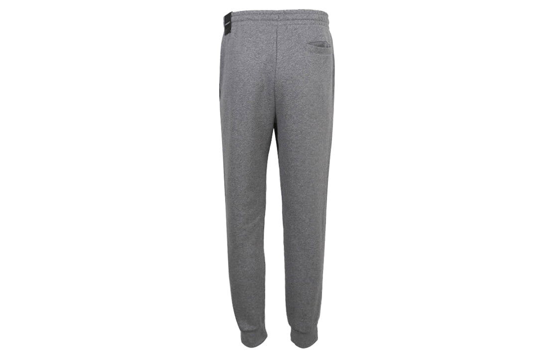 Air Jordan Jumpman Classics Flying Man Printing Drawstring Fleece Lined Slim Fit Bundle Feet Long Pants Gray DB6759-091