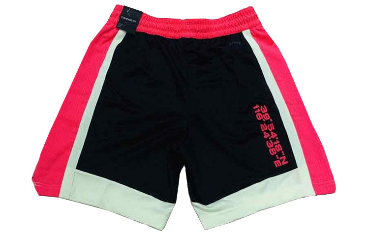 Air Jordan SS20 Basketball Colorblock Sports Shorts Black Red CW7080-654