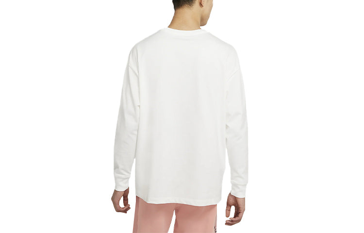 Air Jordan Alphabet Printing Round Neck Long Sleeves White CW4262-100