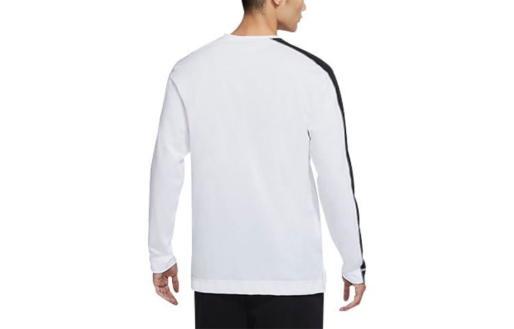 Air Jordan Casual Sports Round Neck Long Sleeves 'White Black Sleeve' DB4367-100