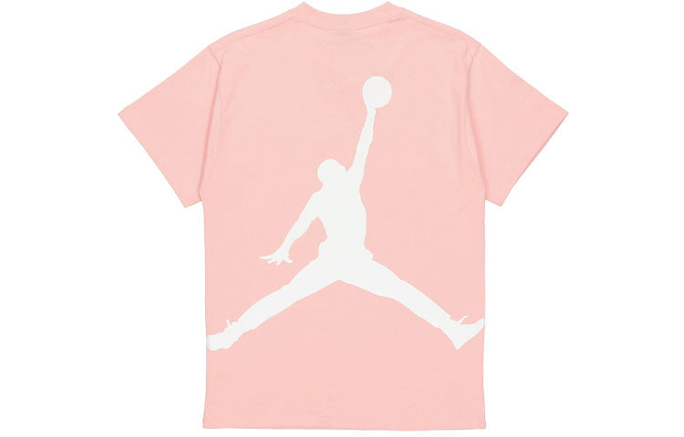 Air Jordan Large Logo Sports Round Neck Short Sleeve Orange DQ4960-800