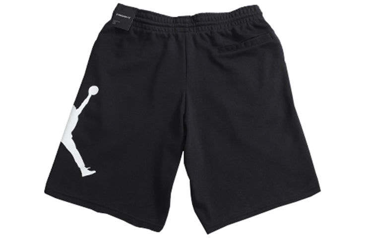 Air Jordan Jumpman Large Logo Printing Sports Knit Shorts Black AQ3116-010