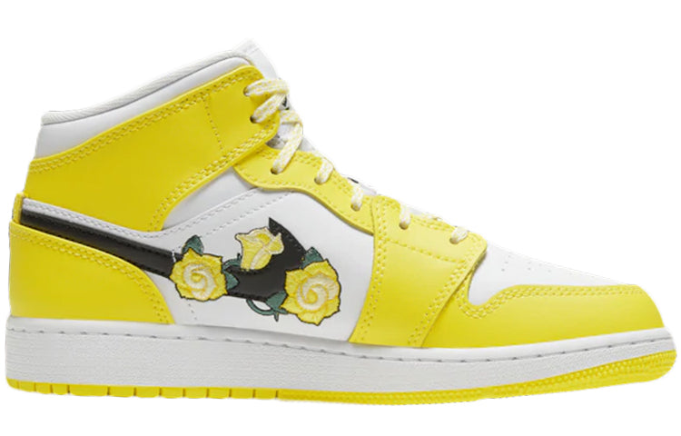 (GS) Air Jordan 1 Mid SE 'Rose Patch - Dynamic Yellow' AV5174-700