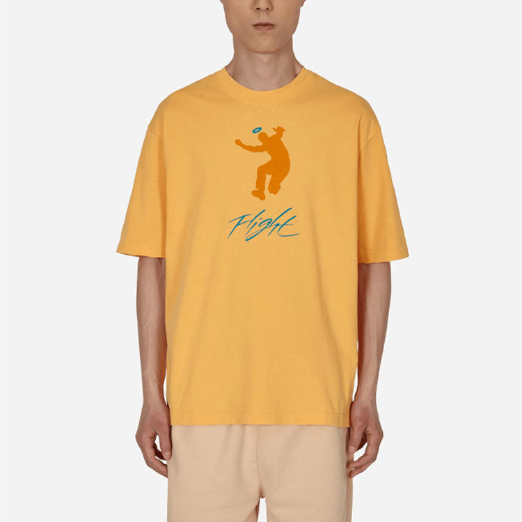 Air Jordan x Union Crossover Solid Color Character Alphabet Printing Round Neck Short Sleeve Asia Edition Yellow DM2840-771