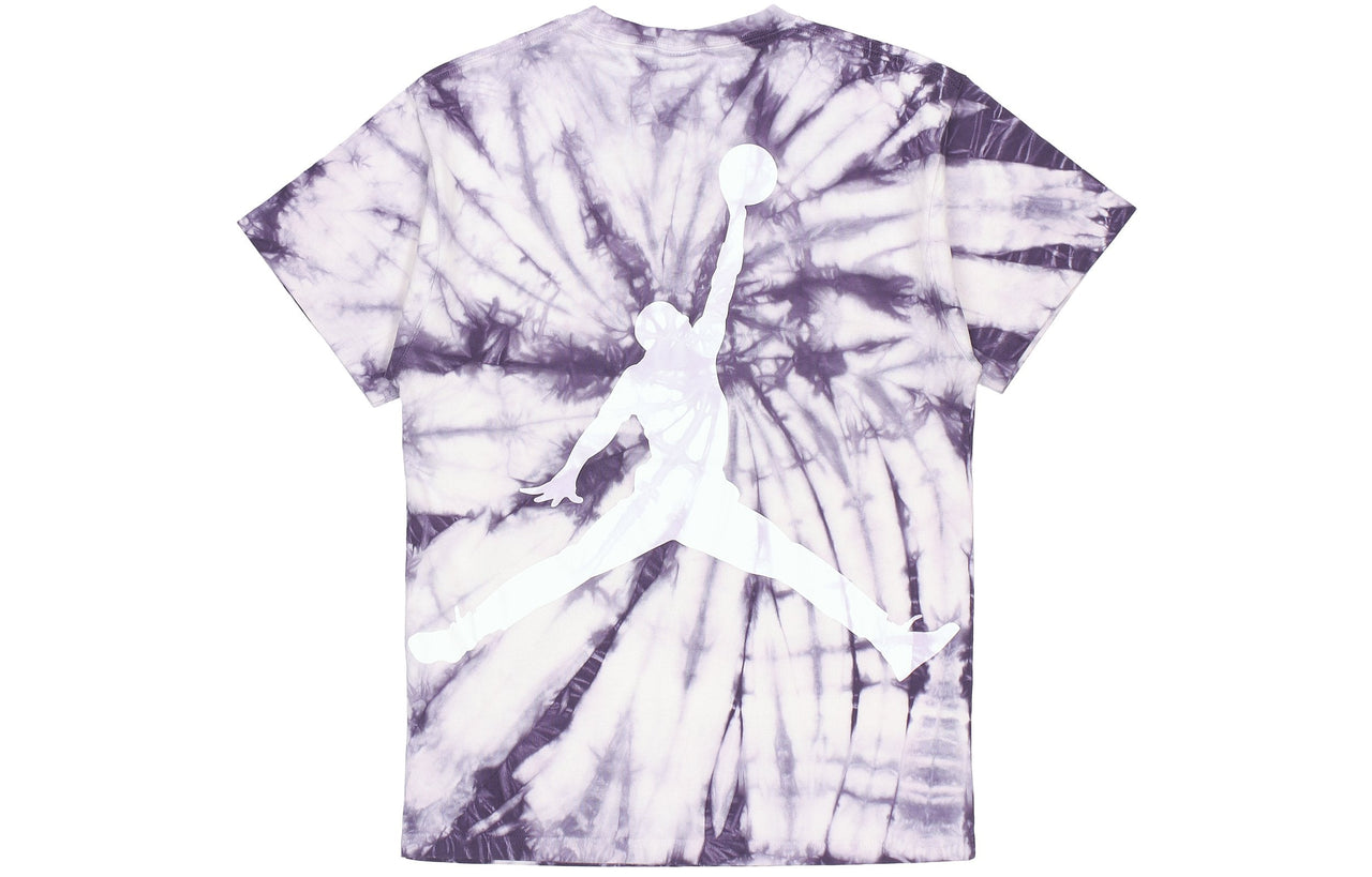 Air Jordan Tie Dye Printing Loose Knit Short Sleeve Purple DQ3903-102