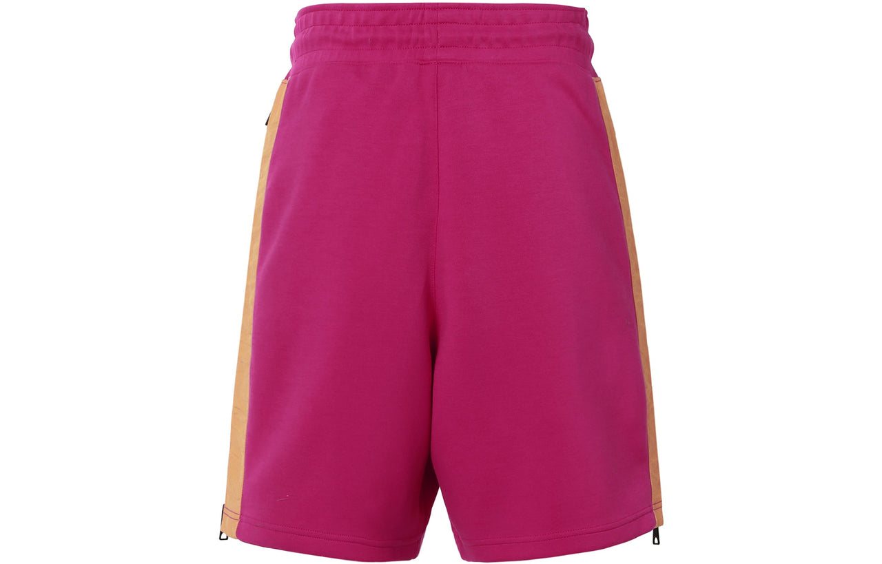 Men's Air Jordan Side Zipper Logo Label Lacing Straight Shorts Pink CZ4823-615