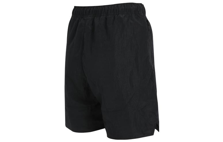 Air Jordan Solid Color Lacing Straight Sports Shorts Black DM9981-010