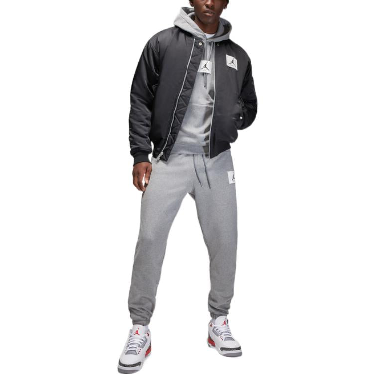 Air Jordan Drawstring Knit Hoodie Men's Grey DQ7339-091