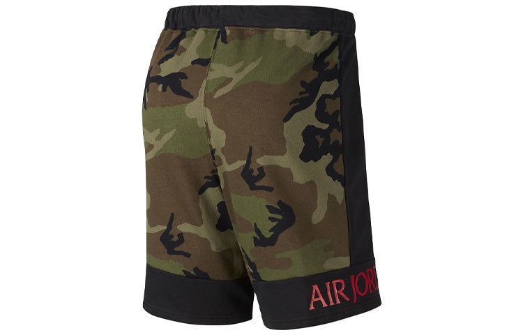 Air Jordan Jumpman Classics Camo Camouflage Knit Shorts Olive Green CU2908-222