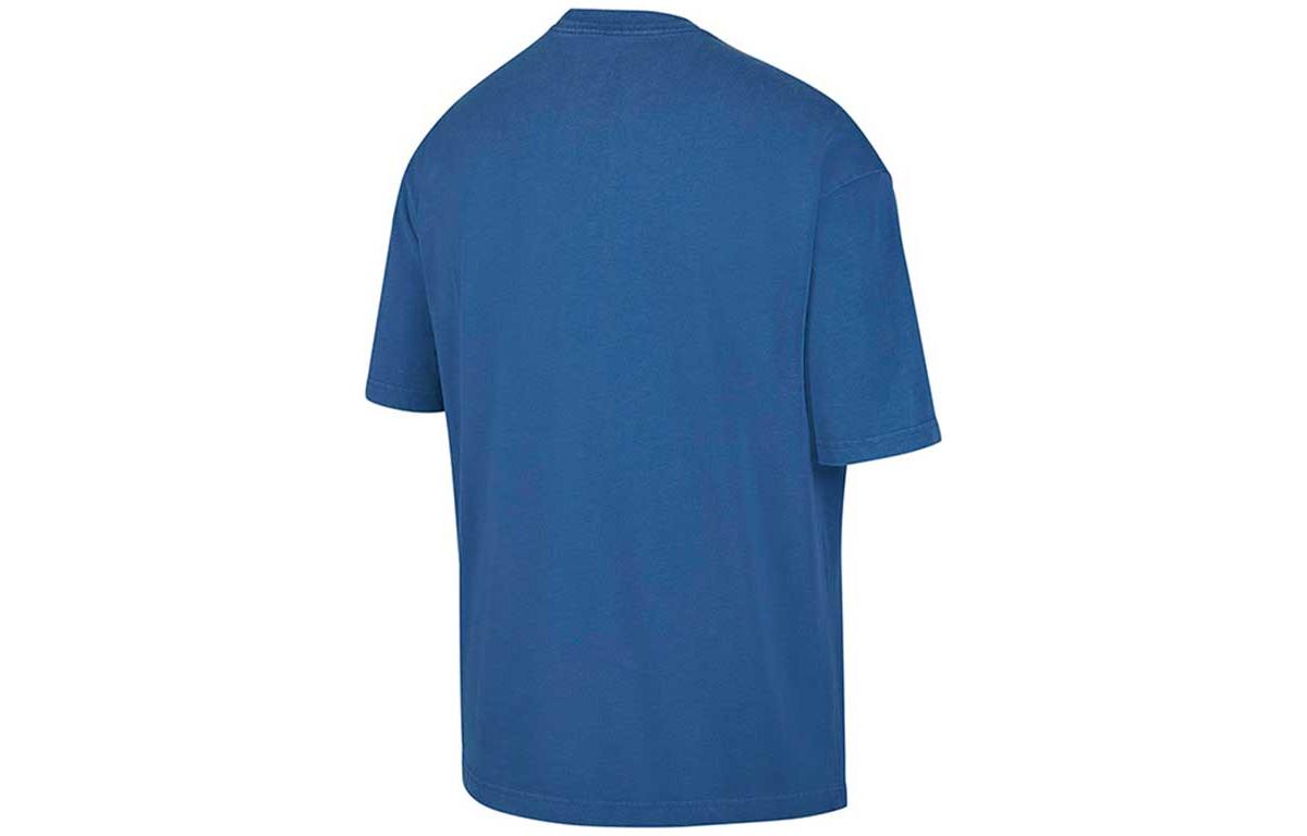 Men's Air Jordan Logo Label Loose Round Neck Pullover Short Sleeve France Blue T-Shirt DZ0605-486