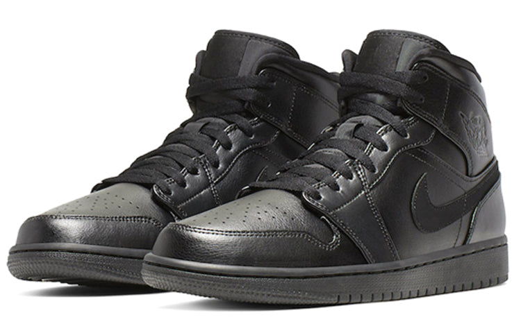 Air Jordan 1 Mid 'All Black' 554724-090