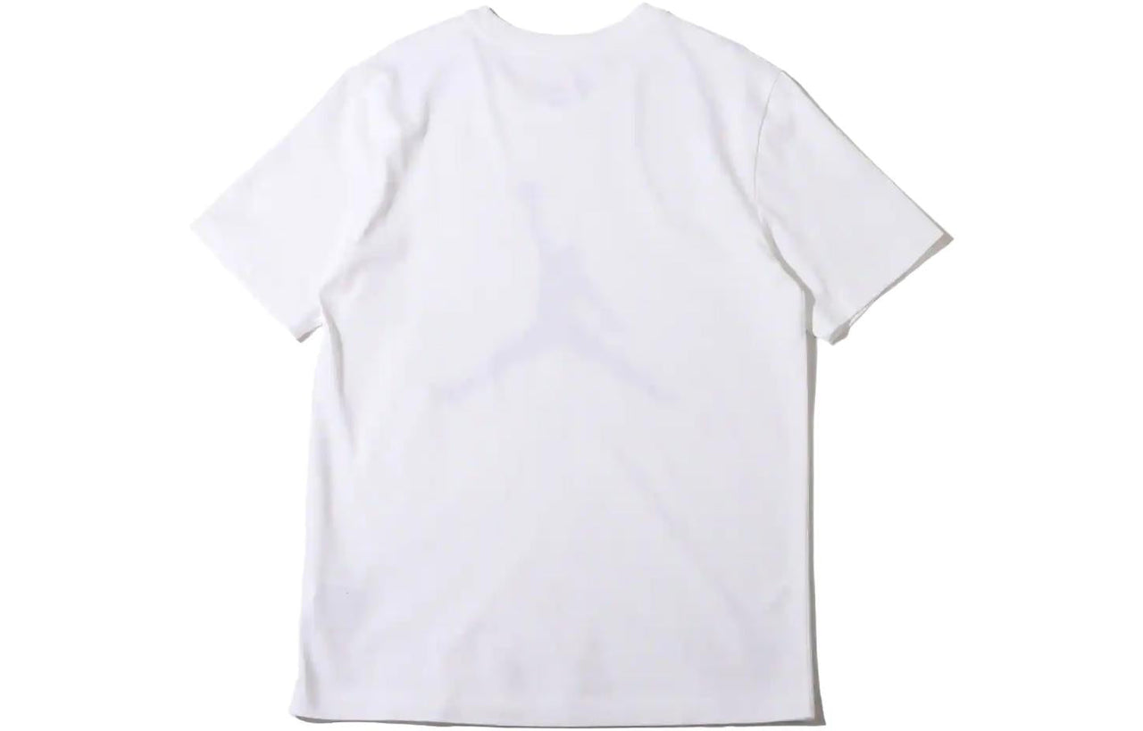 Men's Air Jordan SS22 Logo Pattern Printing Round Neck Short Sleeve White T-Shirt CJ0922-100