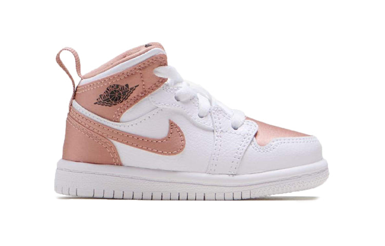 (TD) Air Jordan 1 Mid 'White Rose Gold' 644507-190