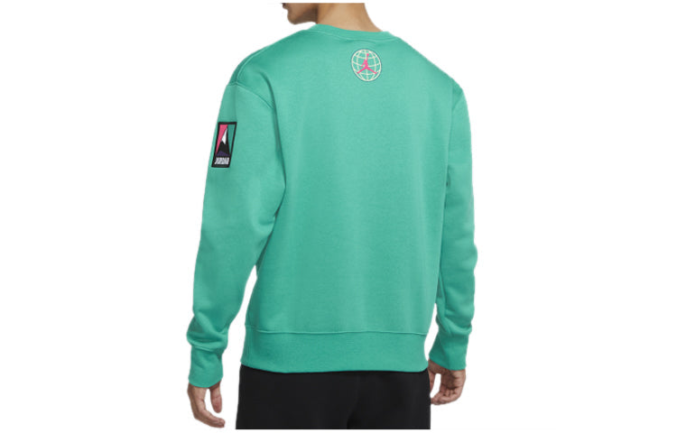 Air Jordan Winter Utility Plush Round Neck Casual Sports Pullover Green CT3492-370