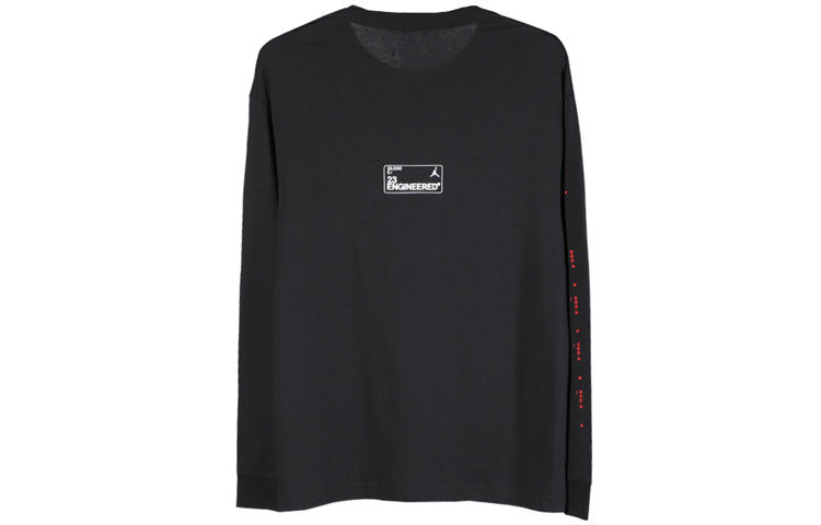 Air Jordan 23 Engineered Athleisure Casual Sports Round Neck Long Sleeves Black CD5506-010