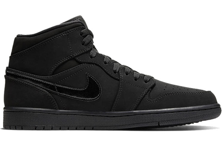 Air Jordan 1 Mid 'Triple Black Suede' 554724-056