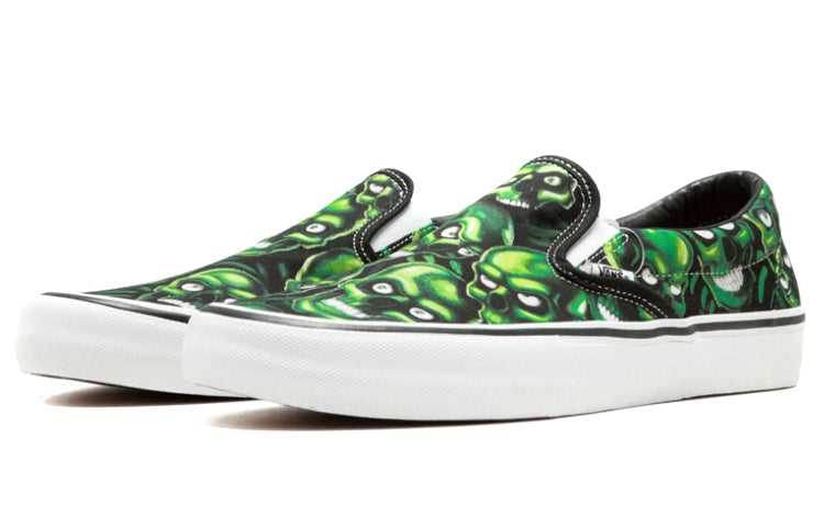 Vans Supreme x Slip-On 'Glow-In-The-Dark Skull Pile' VN0A347V3FW