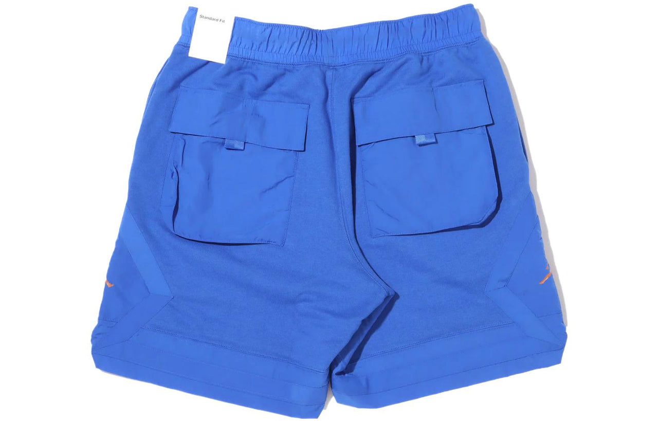 Men's Air Jordan Multiple Pockets Solid Color Straight Sports Shorts Blue DA7203-480